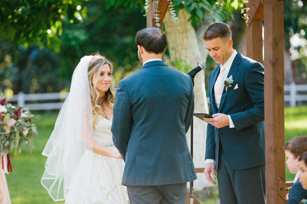 A photo of Katie during the ceremony. 