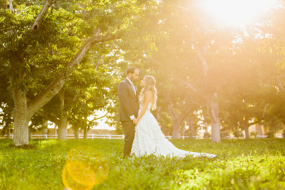 The bride and groom at Walnut Grove. 