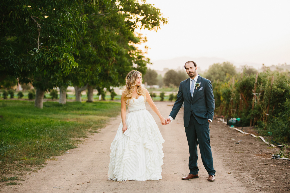 Katie and Chad on the dirt path. 