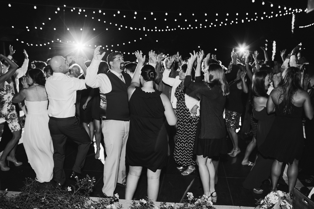 The guests dancing during the reception.