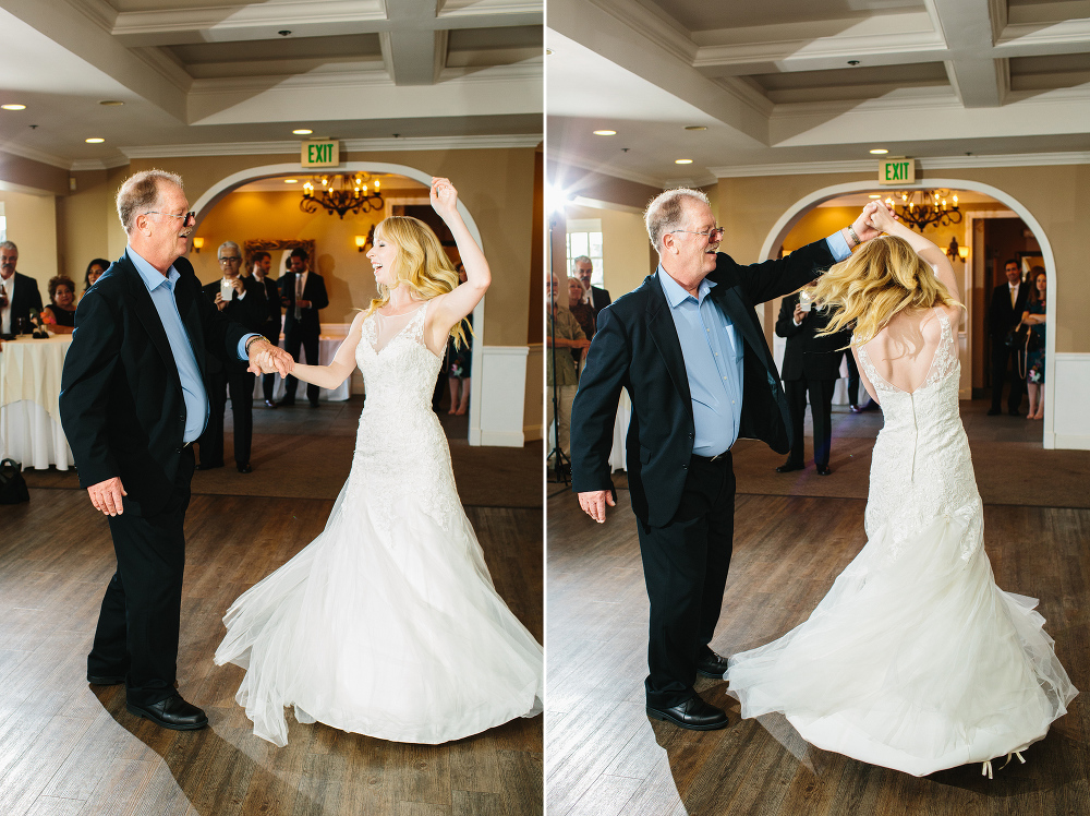 Lauren and her dad dancing. 