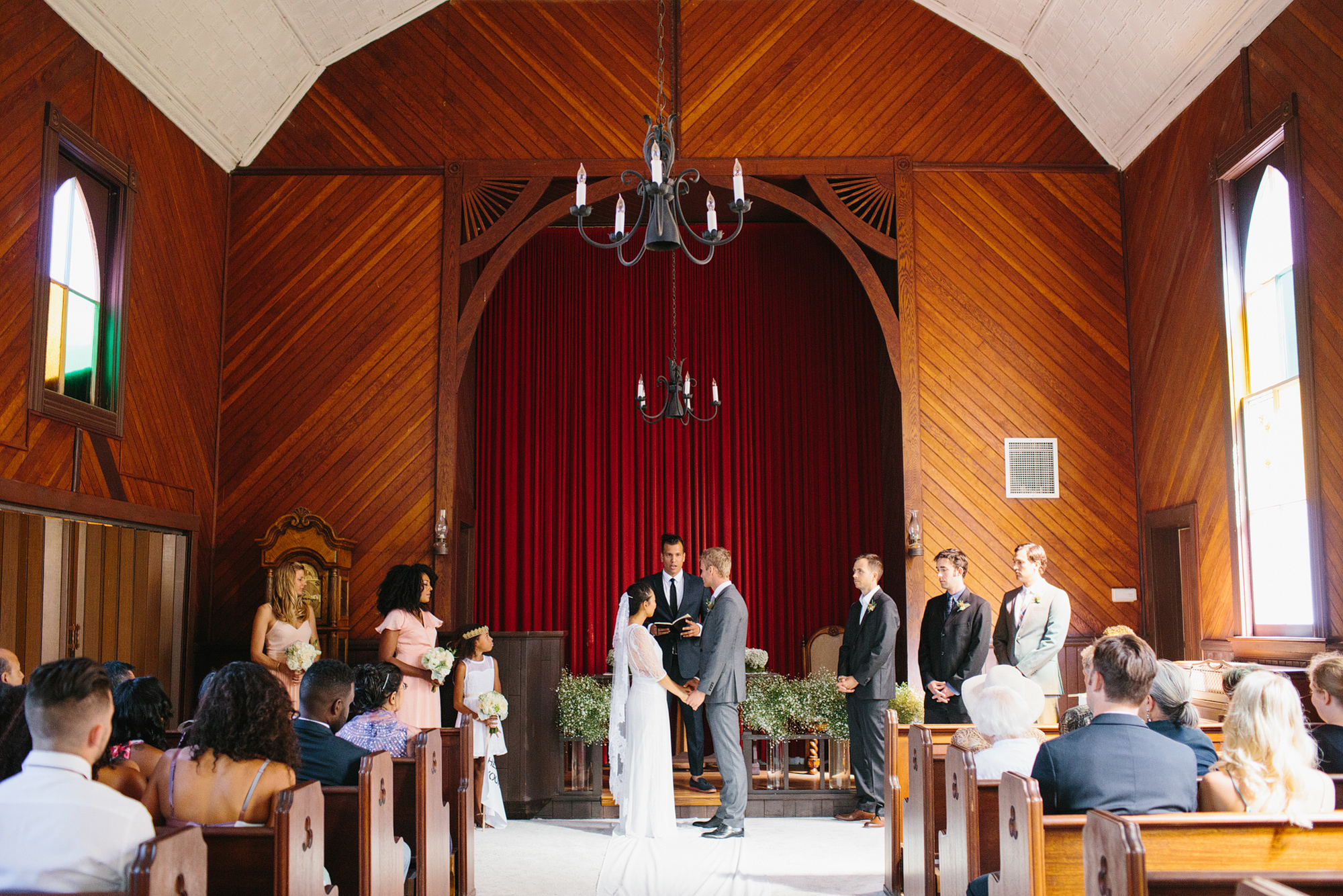 The ceremony at the Ballard Community Church. 