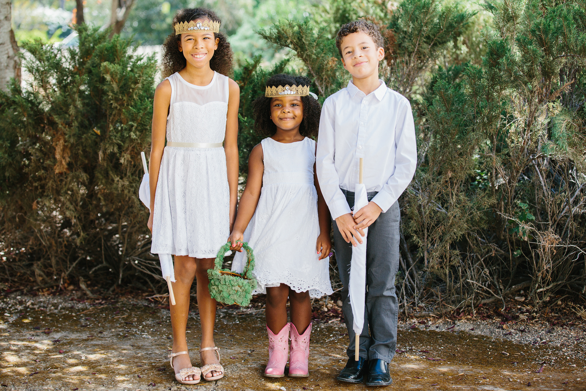 The adorable flower girls and ring bearer. 