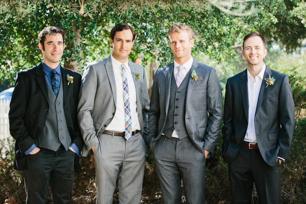 The groom and groomsmen. 