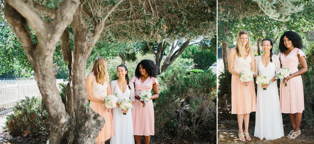 The bride and bridesmaids. 