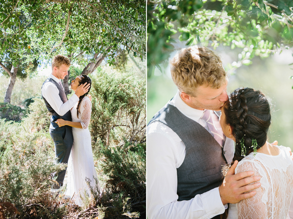 Photos of Lydia and Brody surrounded by trees. 