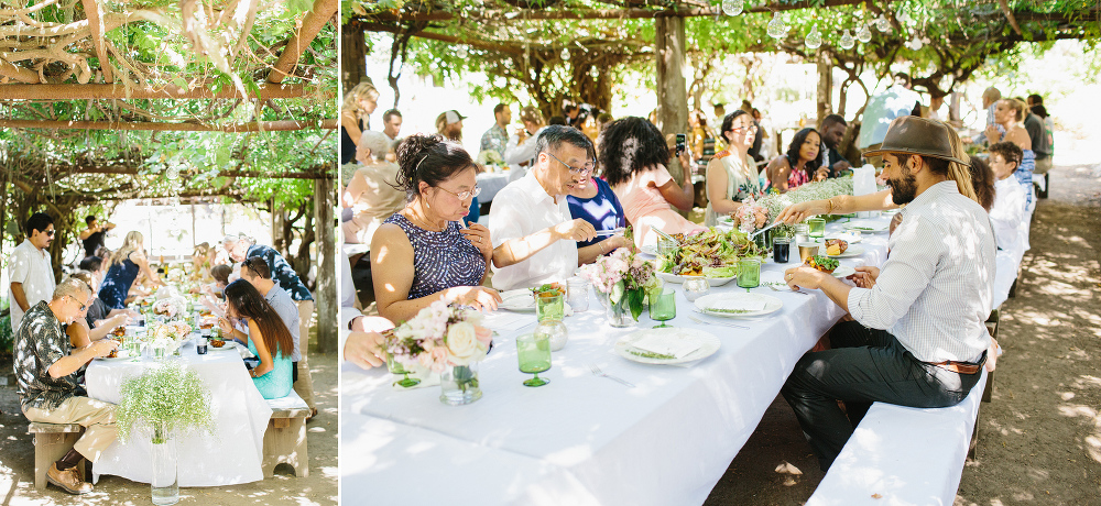 Guests enjoying the meal. 