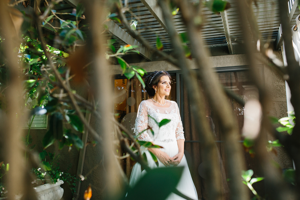 The bride getting ready. 