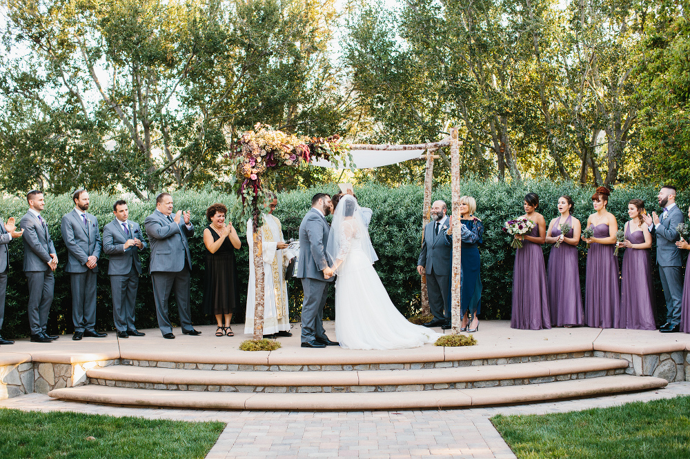 The first kiss as husband and wife. 