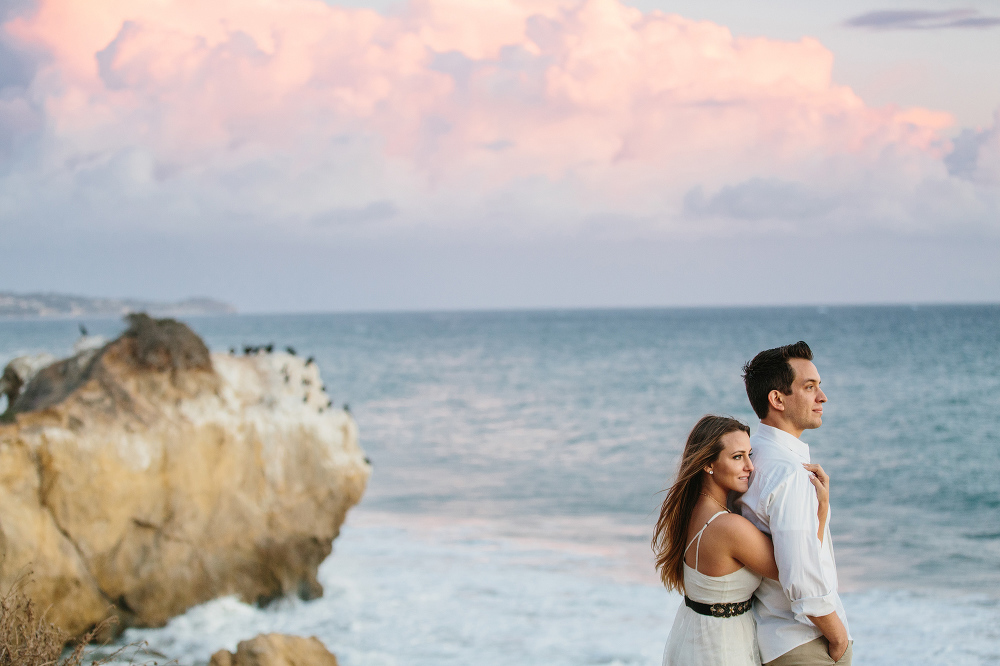 A beautiful sunset photo of the couple. 