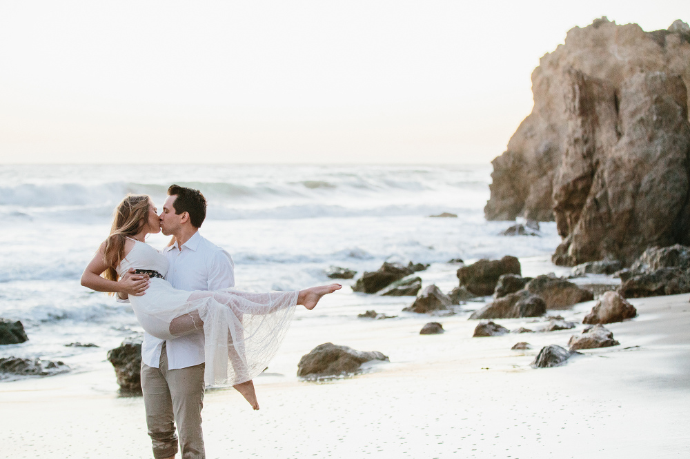 Steven holding Vanessa at El Matador. 