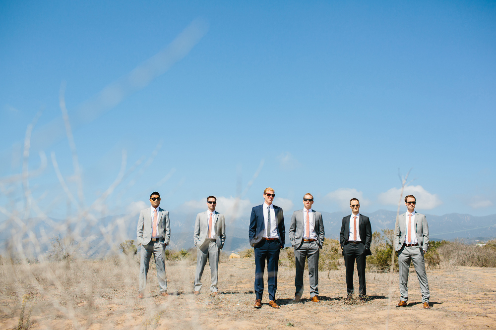 The groomsmen on the Carpinteria bluffs. 