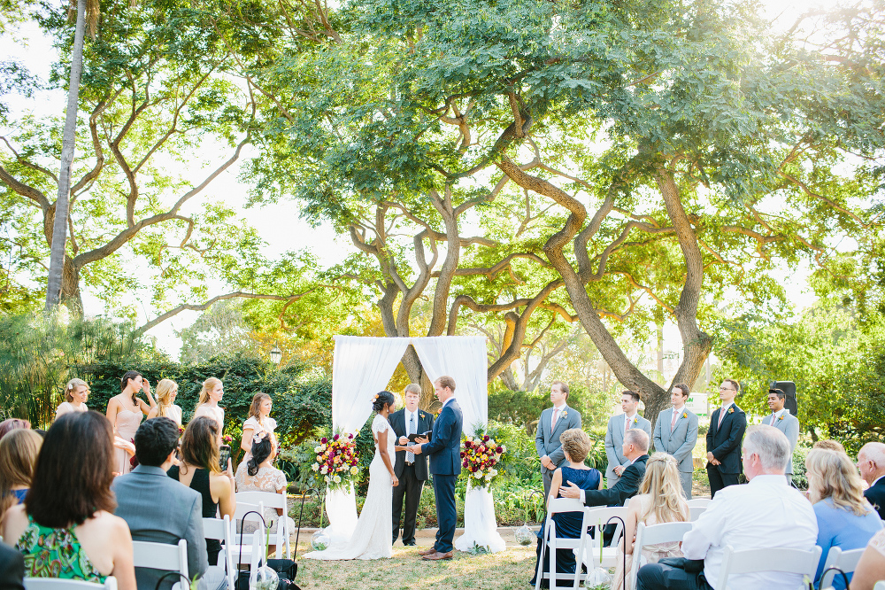 The wedding ceremony at Alice Keck Park. 