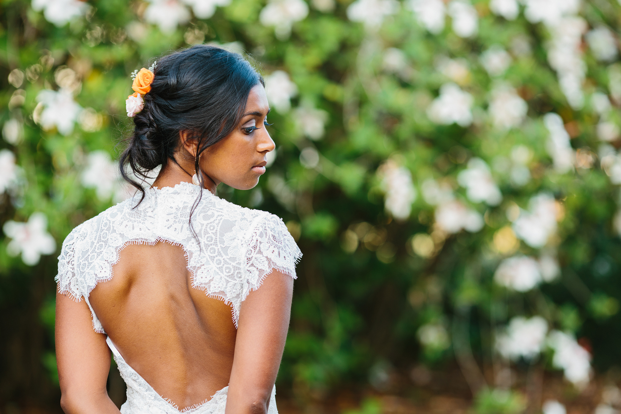 A gorgeous photo of the back of Anita's dress. 