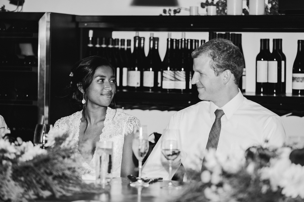 A sweet photo of Matt and Anita during the reception. 