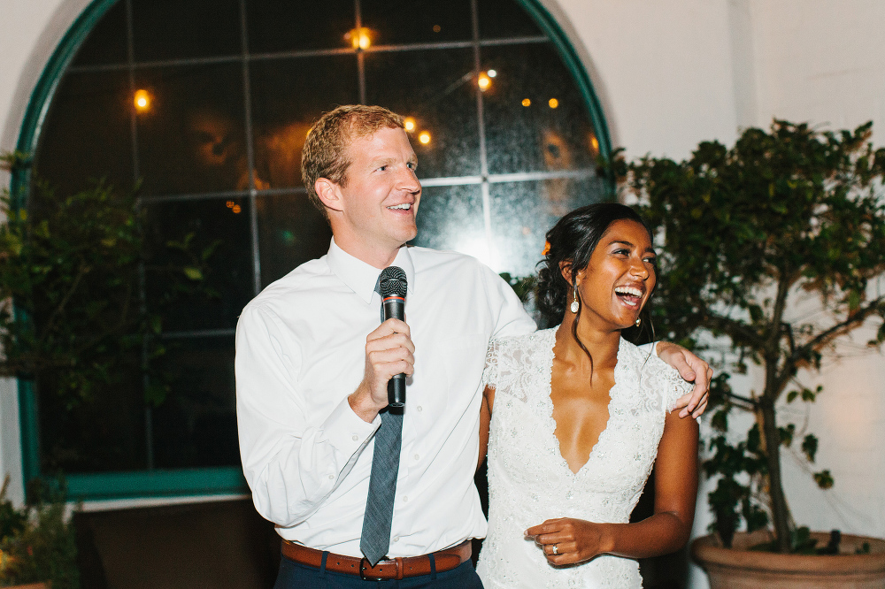 Matt giving a thank you speech to their guests. 