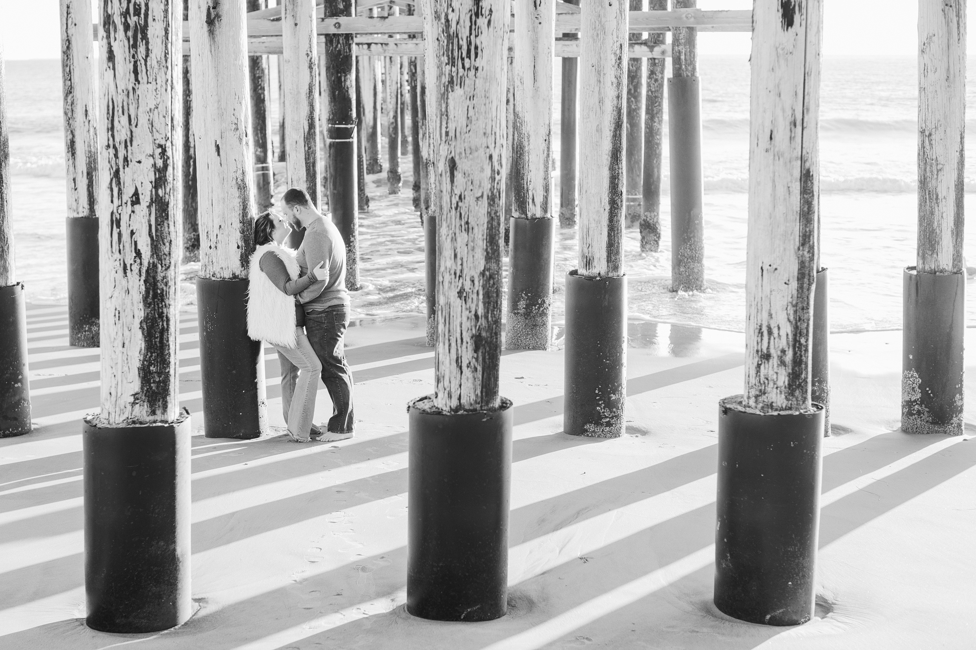 Jason and Amanda under the pier. 