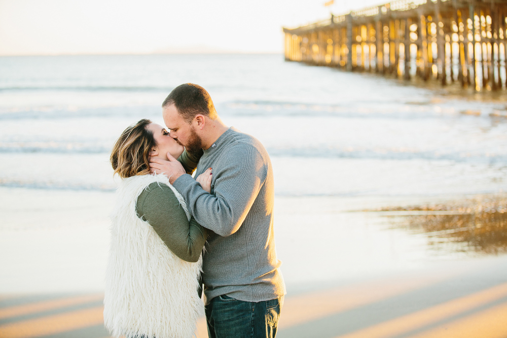 A beautiful sunset photo of the couple. 