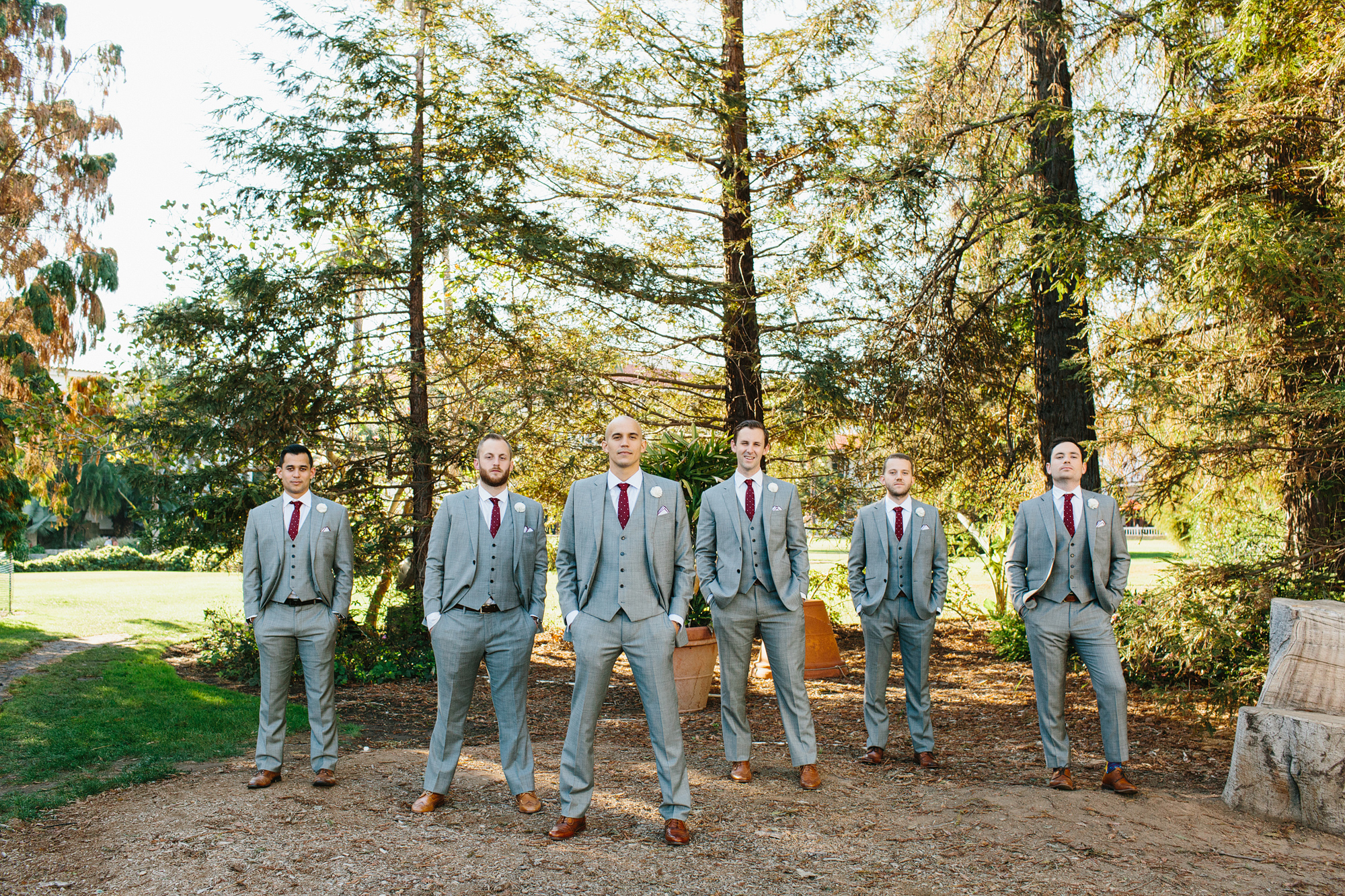 The groom and groomsmen together. 