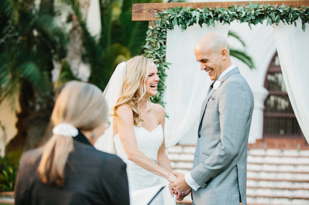 Bailey laughing during the ceremony. 