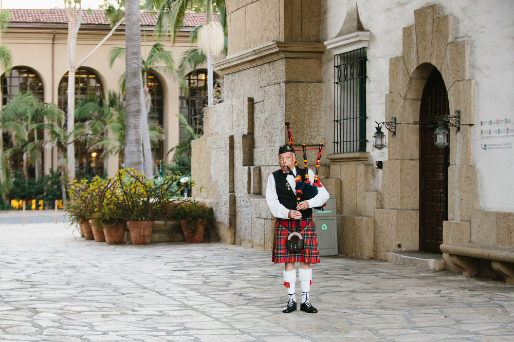 Bailey and Phil had a bagpiper at their wedding. 