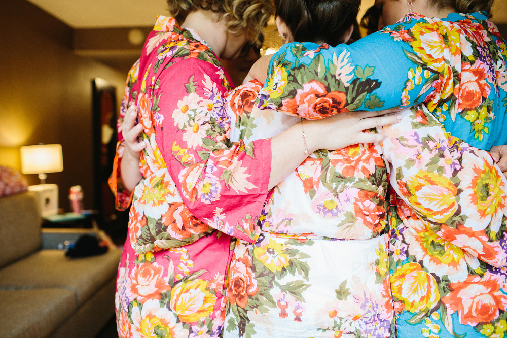 Sarah-Jane surrounded by all her bridesmaids. 