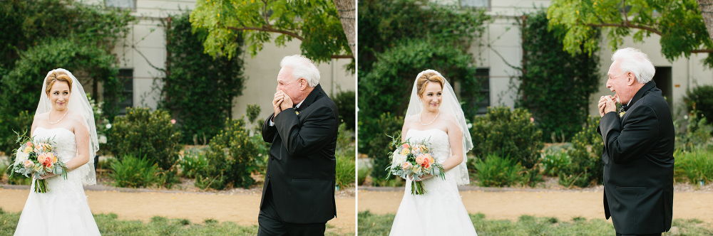 Sarah-Jane had a special first look with her father. 