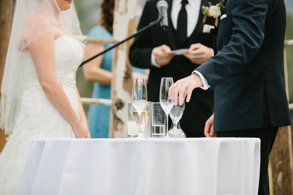 The bride and groom mixed a drink as their unity item. 