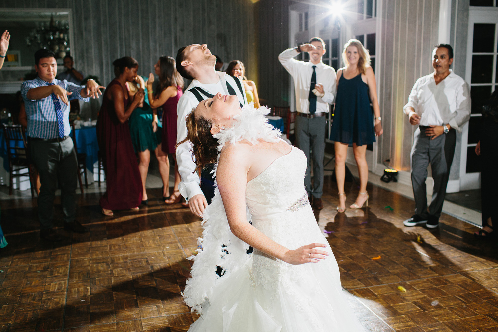 Sarah-Jane and Shawn dancing silly together. 