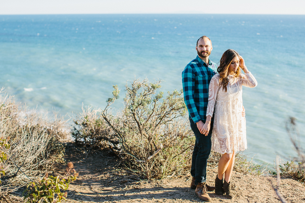 A sweet photo of Desi and Curtis on the cliffside. 