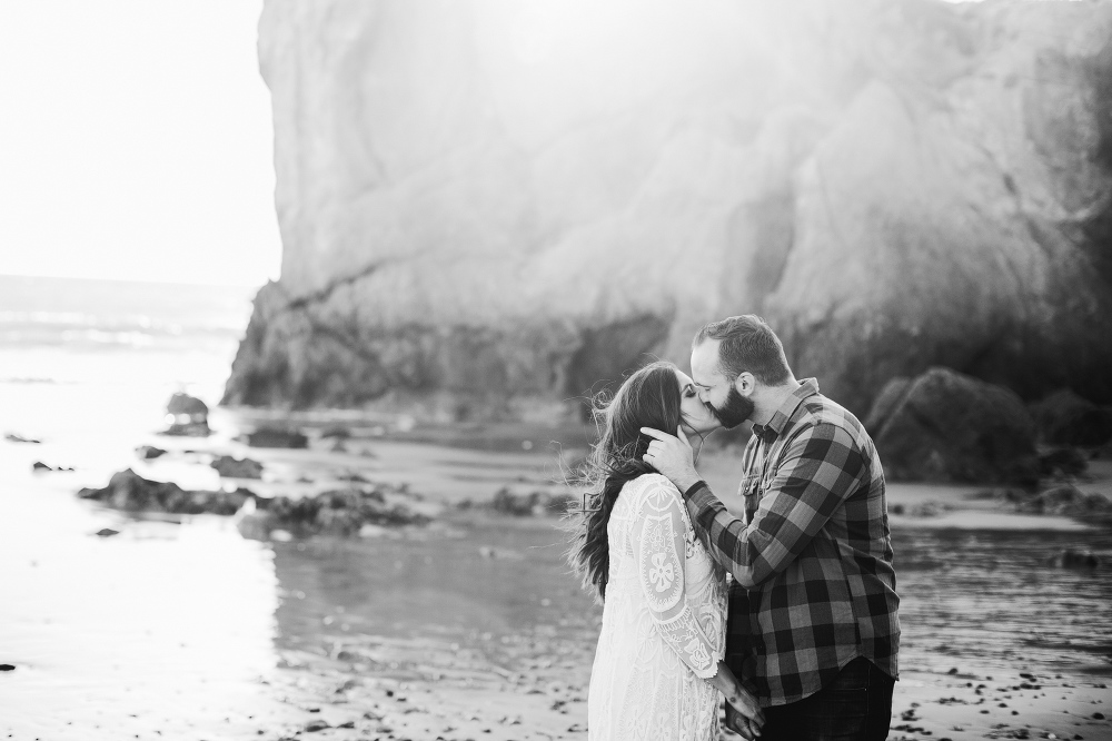 Desi and Curtis on the Malibu beach. 