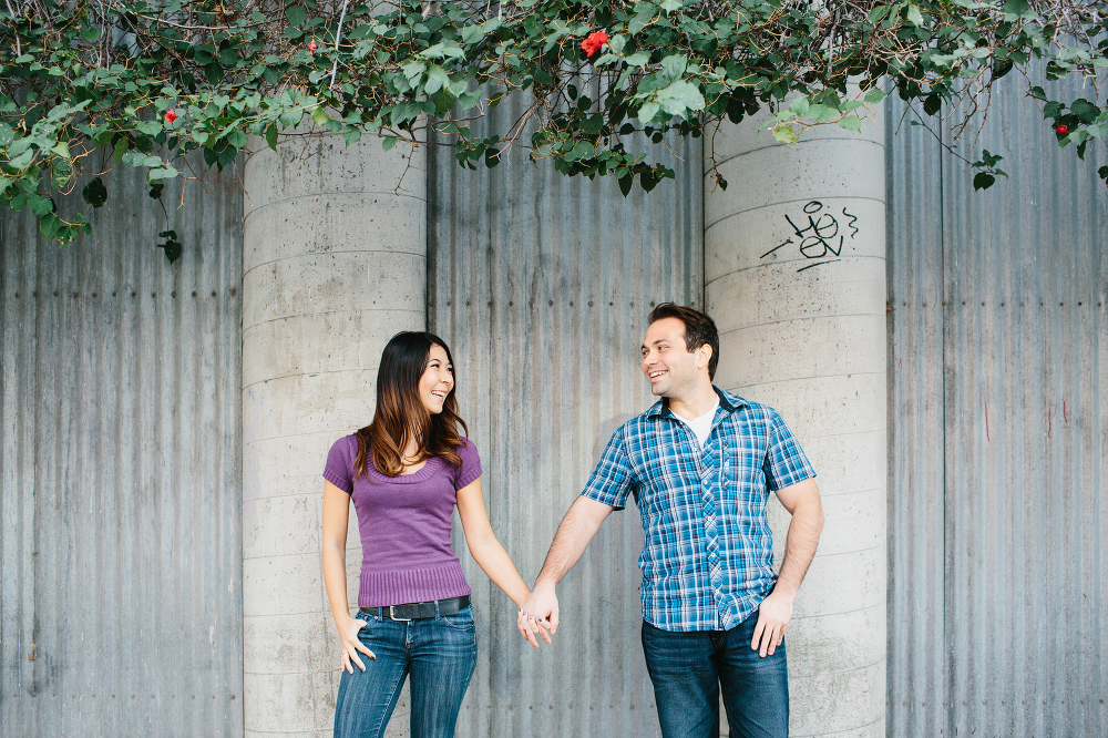 The couple started the session in casual outfits. 