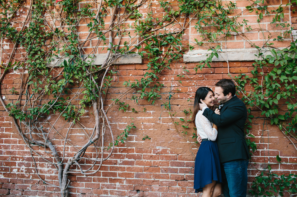 A sweet moment between the couple. 