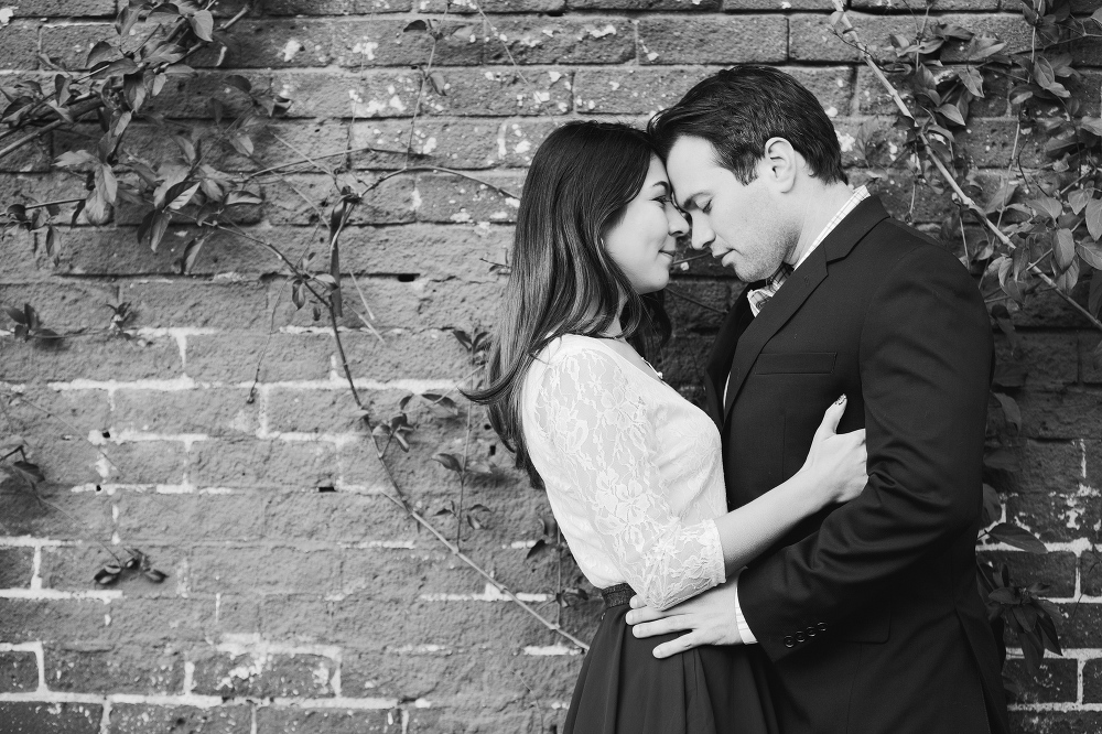 A sweet black and white photo of Janice and Mike. 