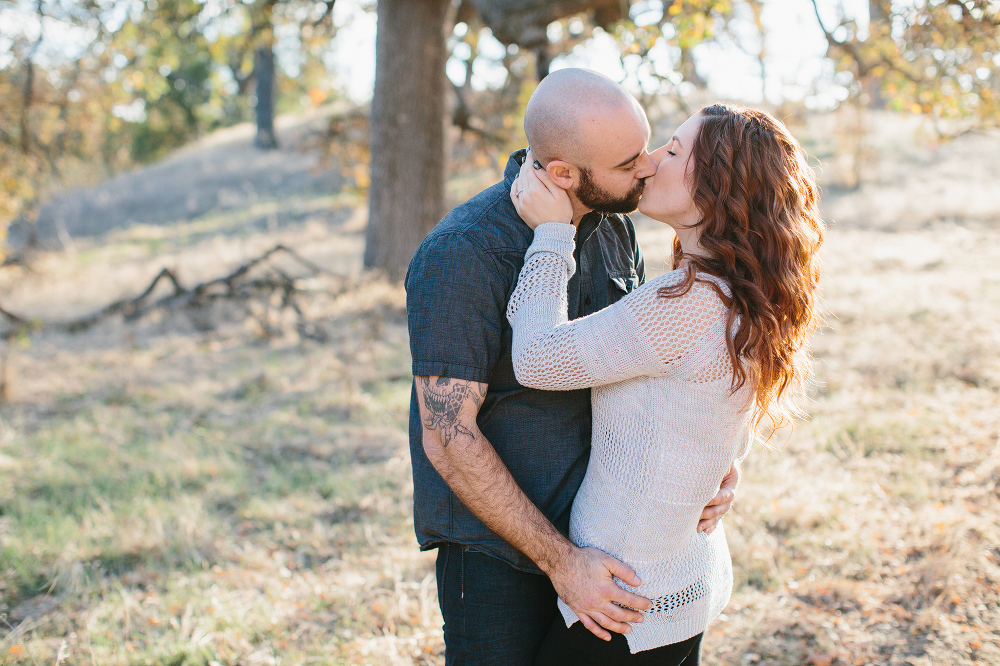 A sweet photo of the couple on the hillside. 