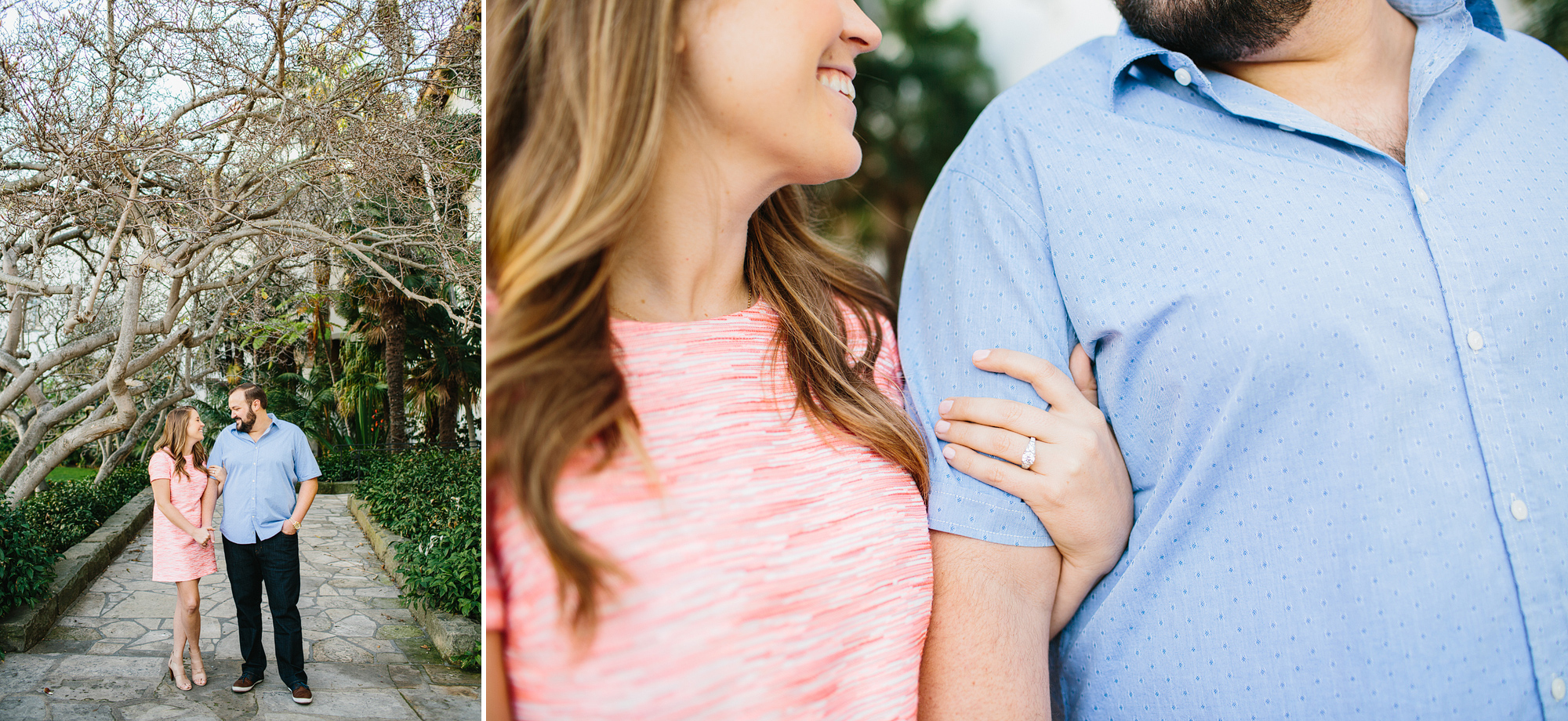 Sweet photos of the couple looking at each other. 