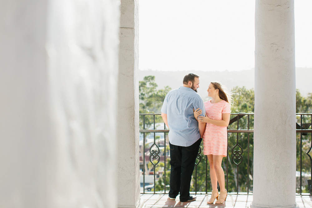 Sarah and Andrew on the Courthouse balcony. 