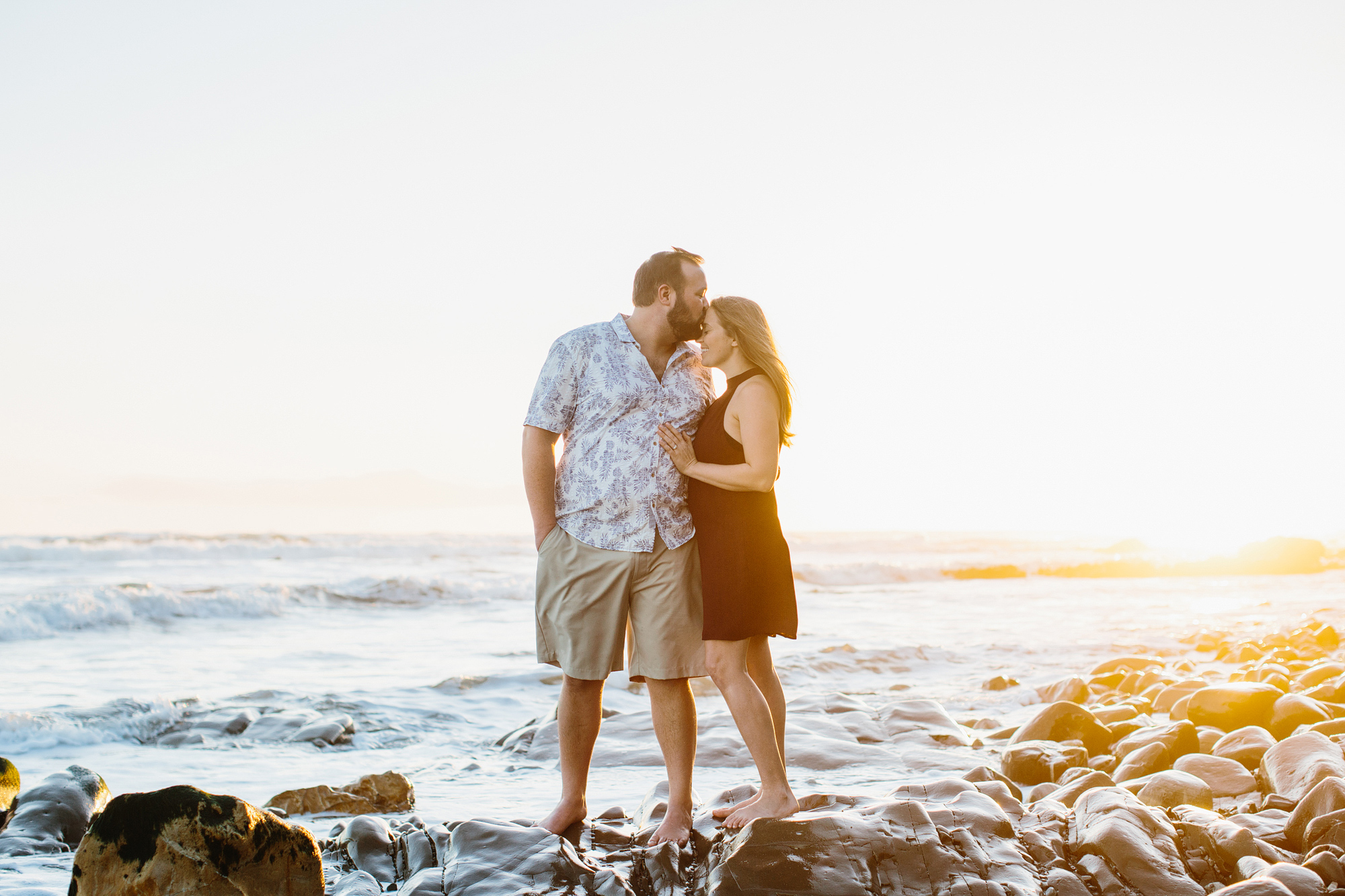 Sarah and Andrew together on the beach. 