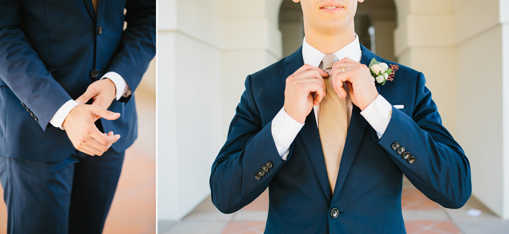 Photos of the groom getting ready. 