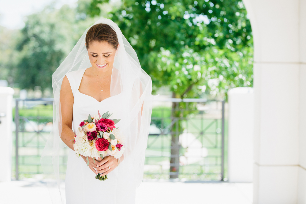 A sweet photo of Hilary smiling before the ceremony. 