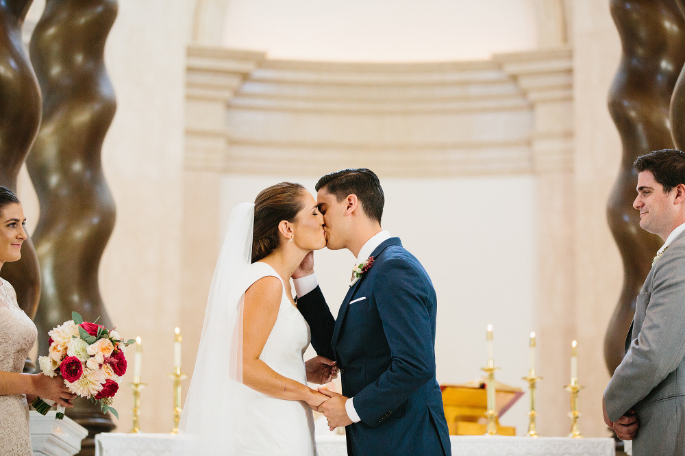 The bride and groom