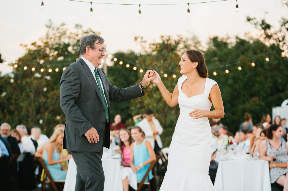 Hilary had a special dance with her dad. 