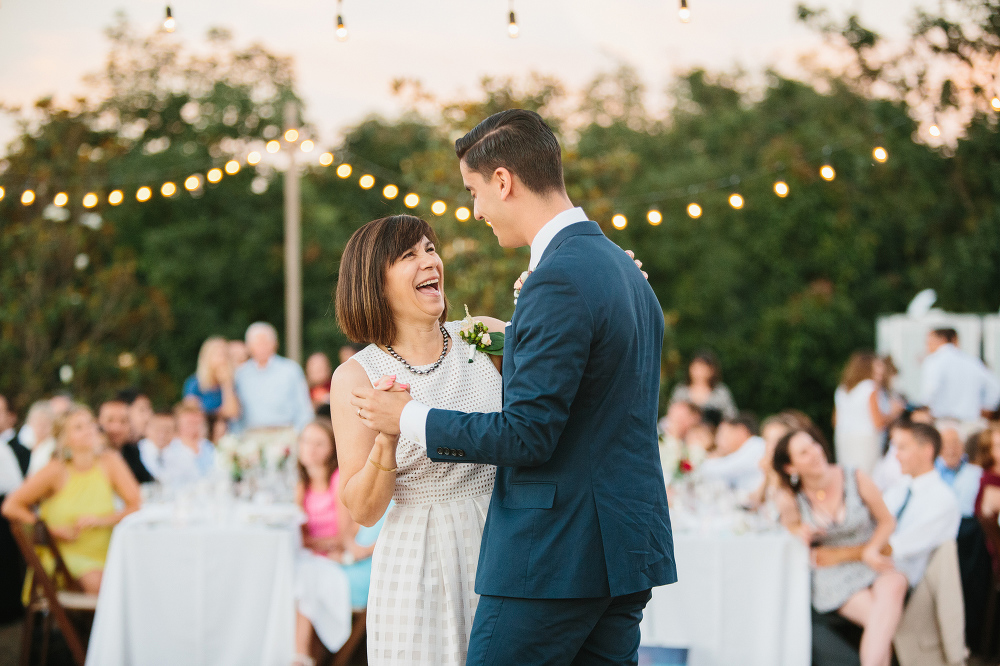 Andrew and his mom dancing during the reception. 