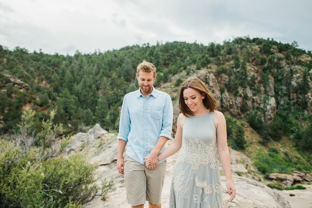 Madie and Matthew walking along the ridge. 