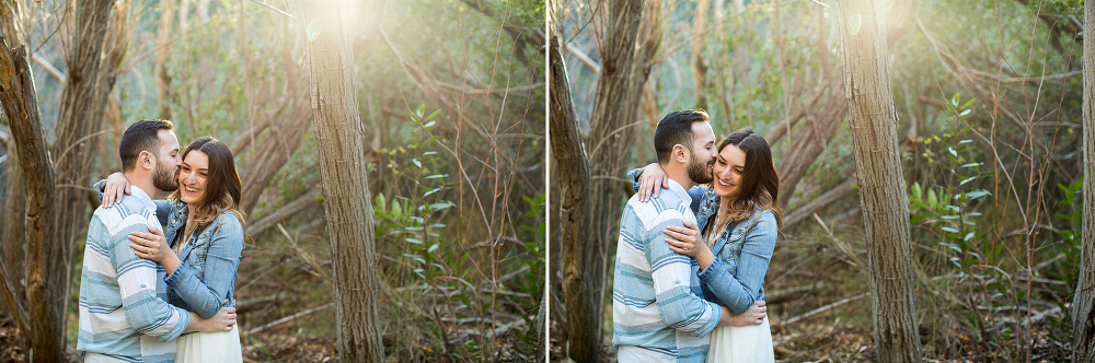 Kailie and Michael laughing during their photo session. 