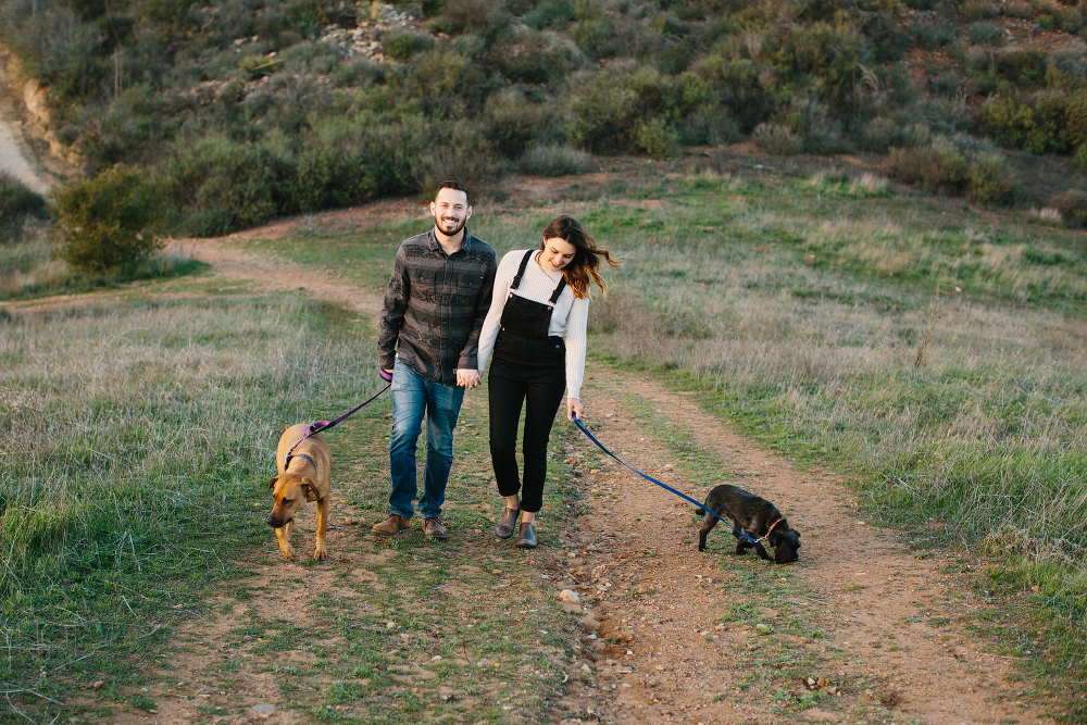 Kailie and Michael walking up the hill. 