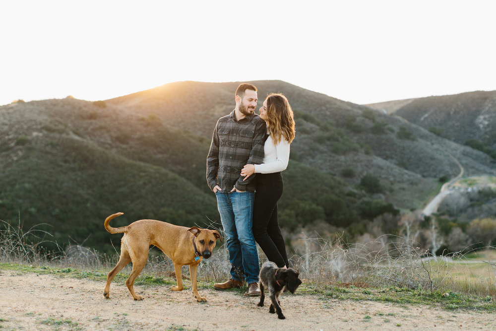 A sweet photo of the couple looking at each other. 