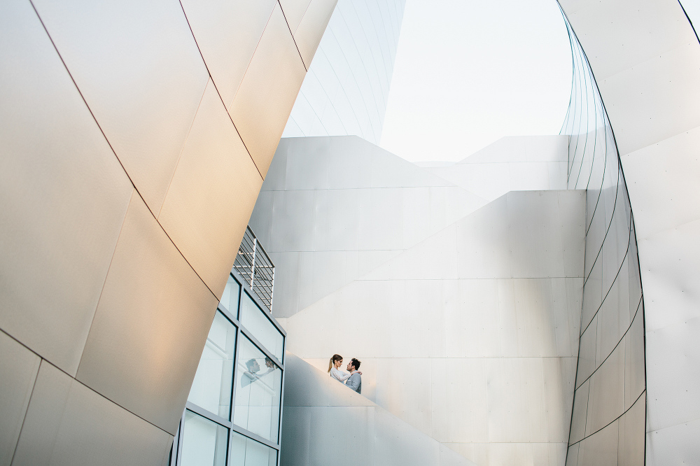 Ashley and Luis at the Disney Concert Hall. 