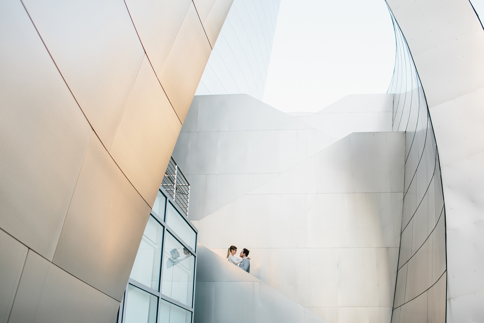 Ashley and Luis at the Disney Concert Hall. 