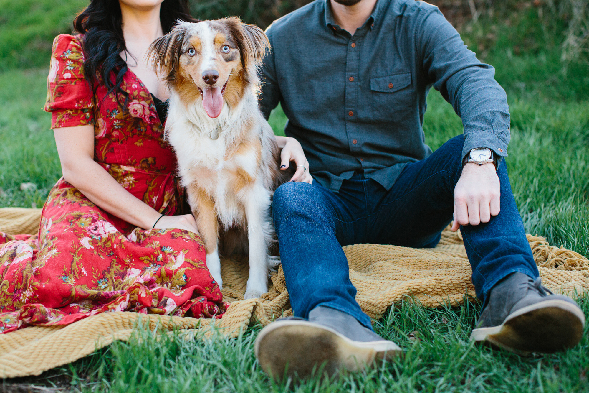 The couple with their lovable dog, Luka. 